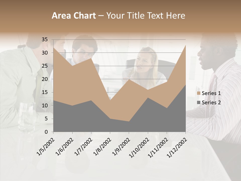 Businesswoman Discussing Seating PowerPoint Template