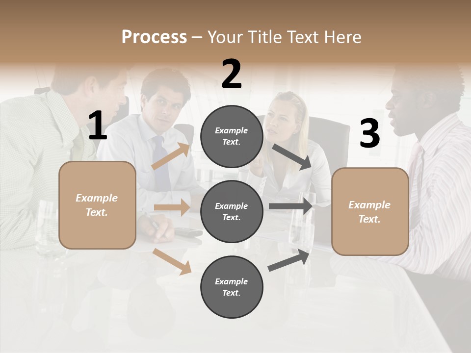 Businesswoman Discussing Seating PowerPoint Template