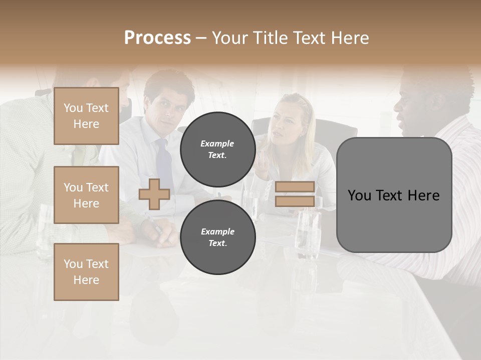 Businesswoman Discussing Seating PowerPoint Template