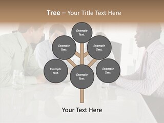 Businesswoman Discussing Seating PowerPoint Template