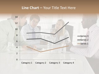Businesswoman Discussing Seating PowerPoint Template