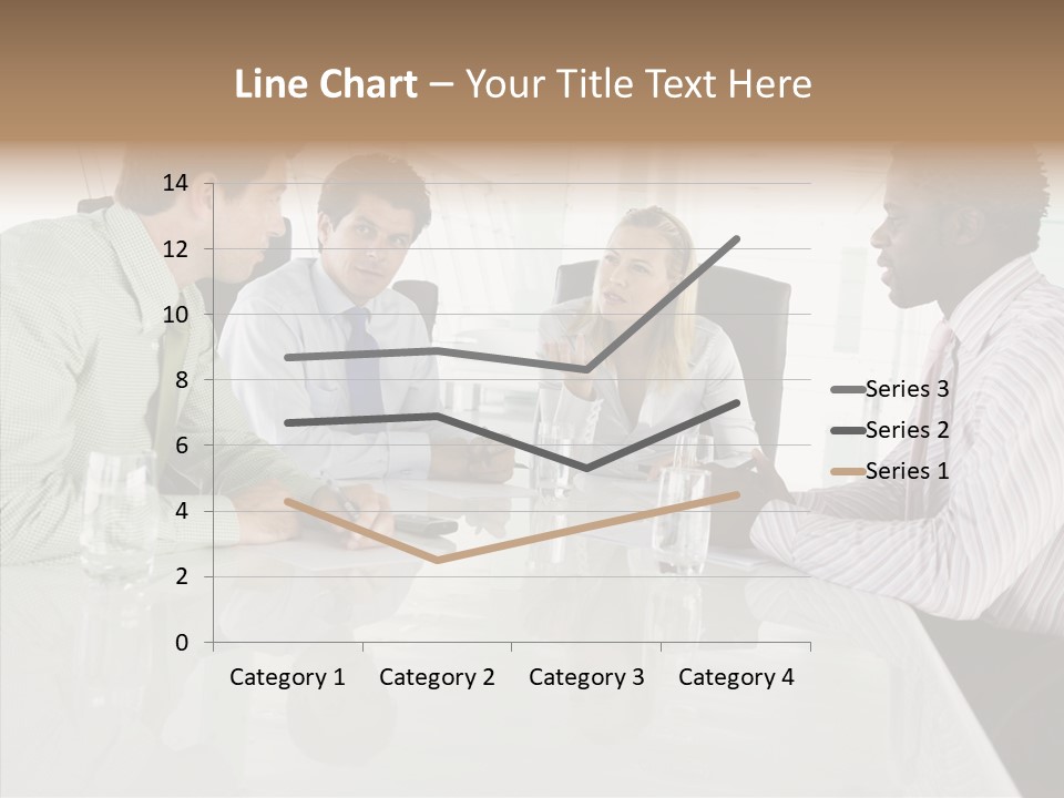 Businesswoman Discussing Seating PowerPoint Template