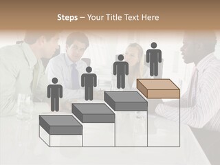 Businesswoman Discussing Seating PowerPoint Template