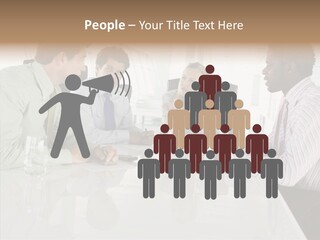 Businesswoman Discussing Seating PowerPoint Template