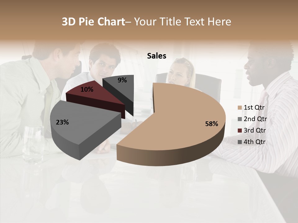 Businesswoman Discussing Seating PowerPoint Template