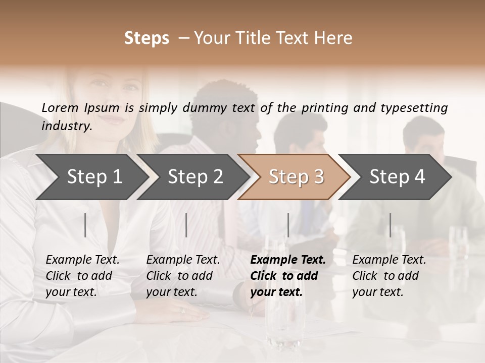 Seating Businessman Discussion PowerPoint Template