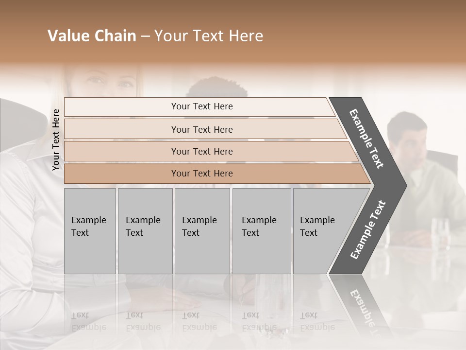 Seating Businessman Discussion PowerPoint Template