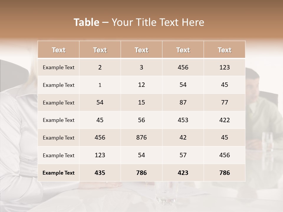 Seating Businessman Discussion PowerPoint Template
