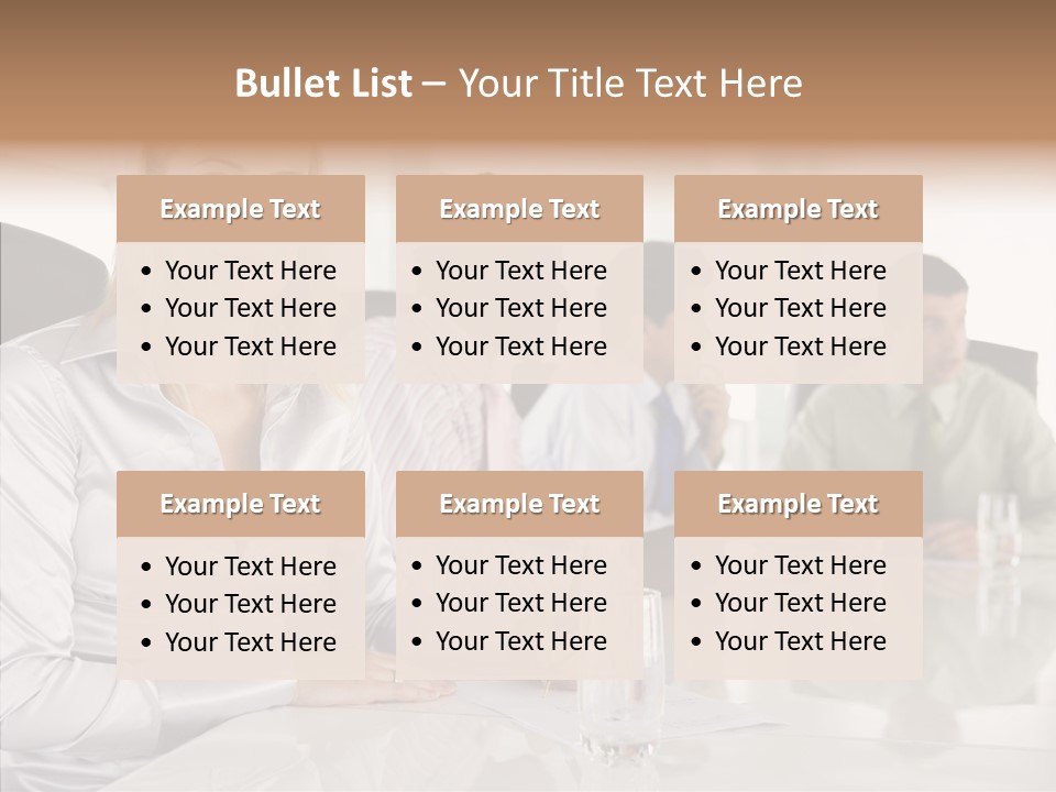 Seating Businessman Discussion PowerPoint Template