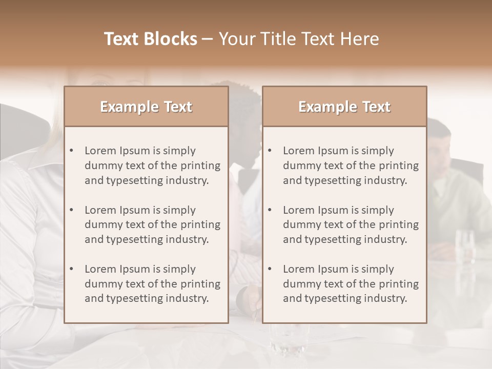 Seating Businessman Discussion PowerPoint Template