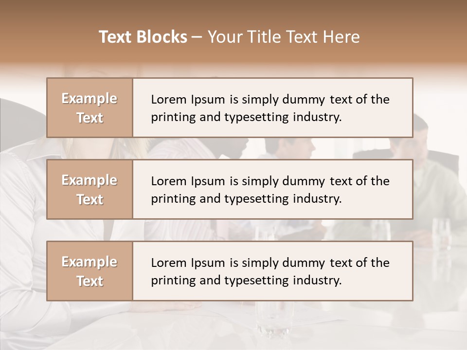 Seating Businessman Discussion PowerPoint Template