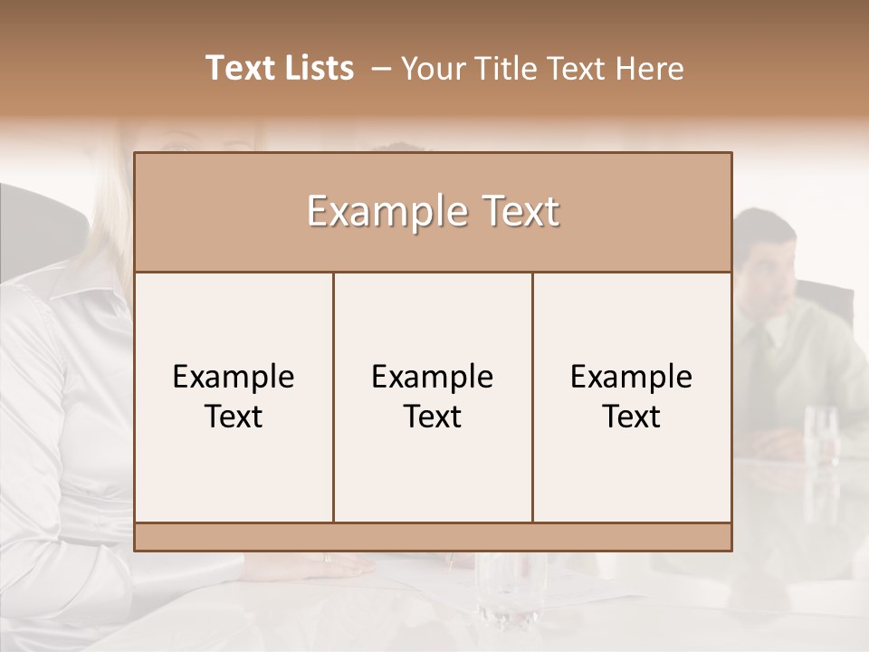Seating Businessman Discussion PowerPoint Template