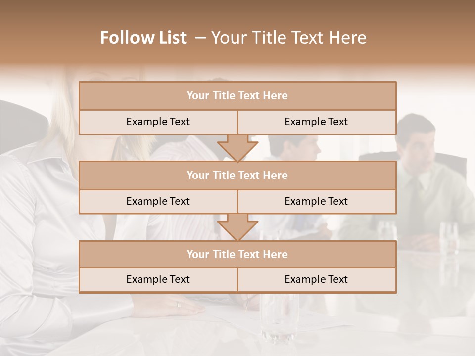 Seating Businessman Discussion PowerPoint Template