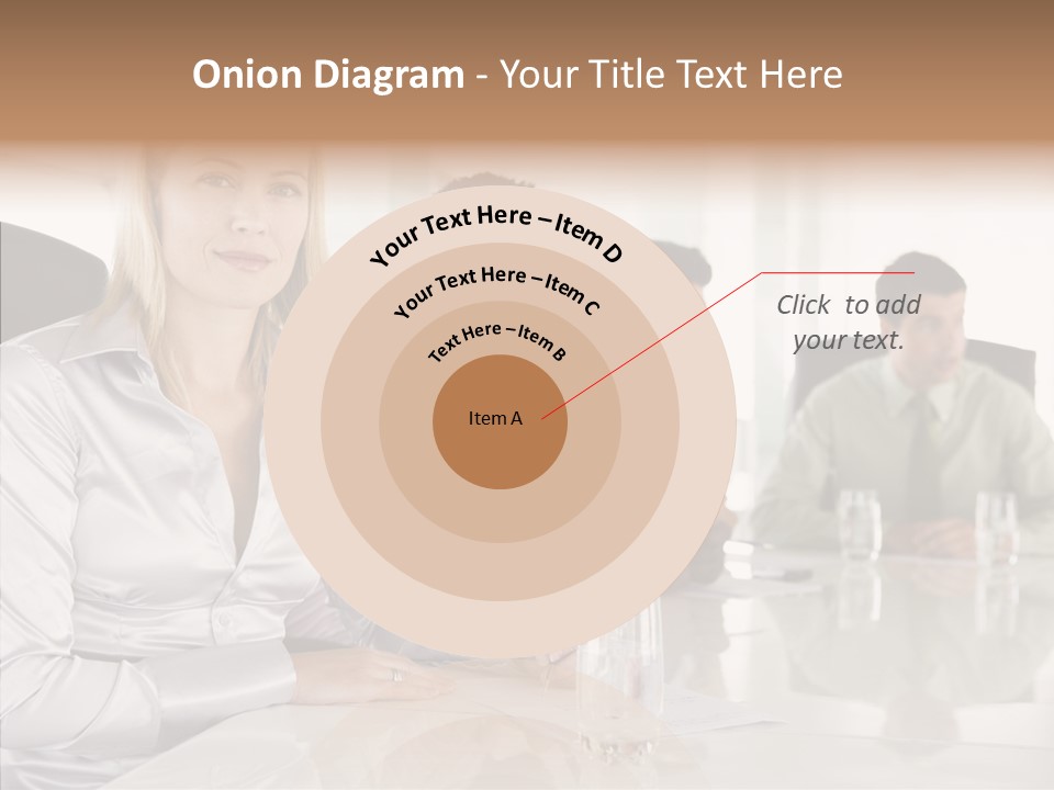 Seating Businessman Discussion PowerPoint Template
