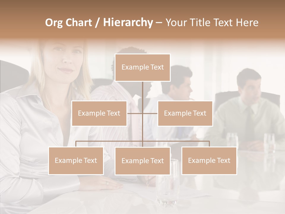 Seating Businessman Discussion PowerPoint Template