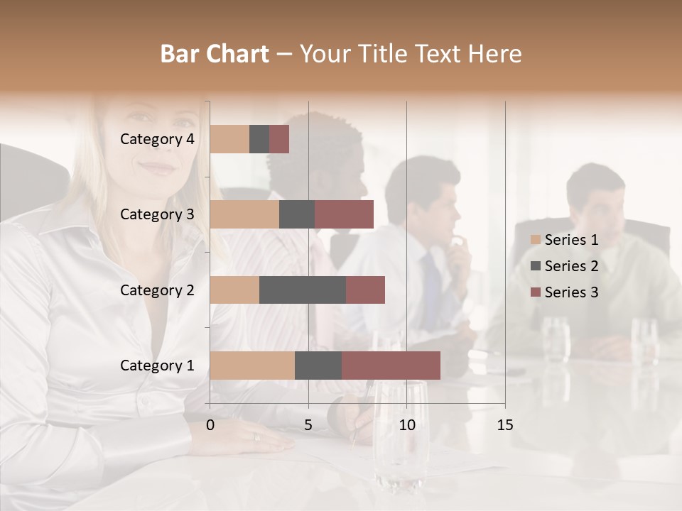 Seating Businessman Discussion PowerPoint Template