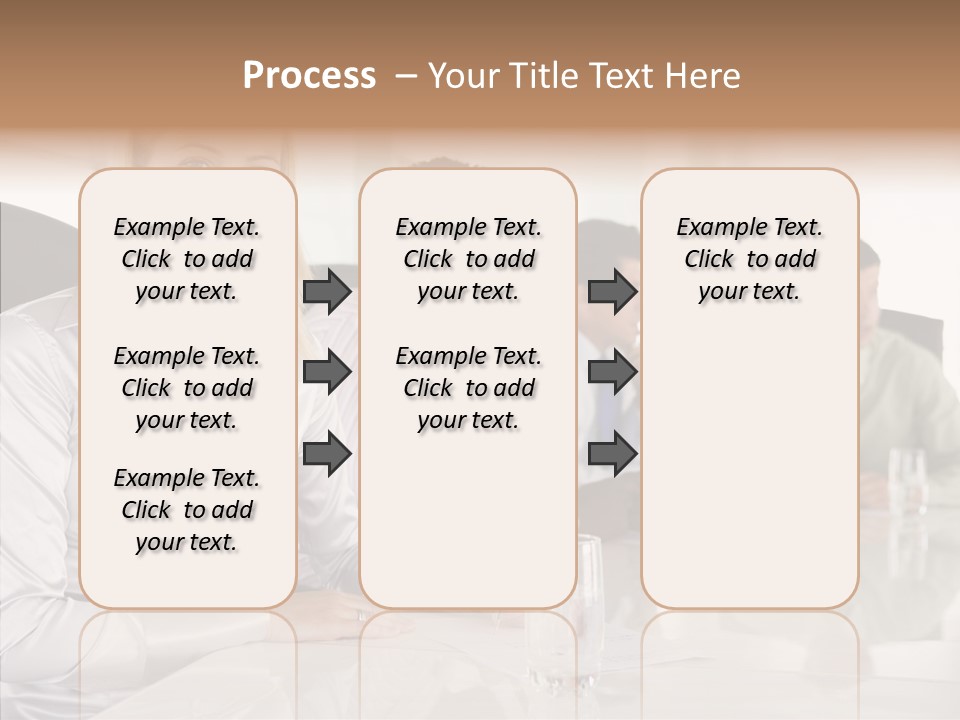 Seating Businessman Discussion PowerPoint Template