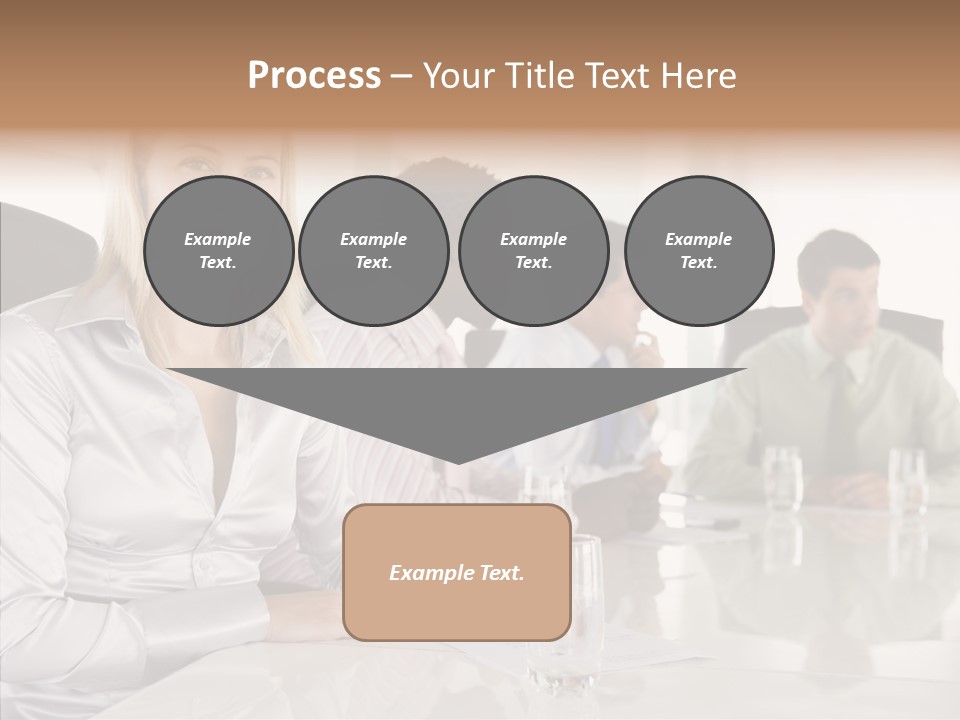 Seating Businessman Discussion PowerPoint Template