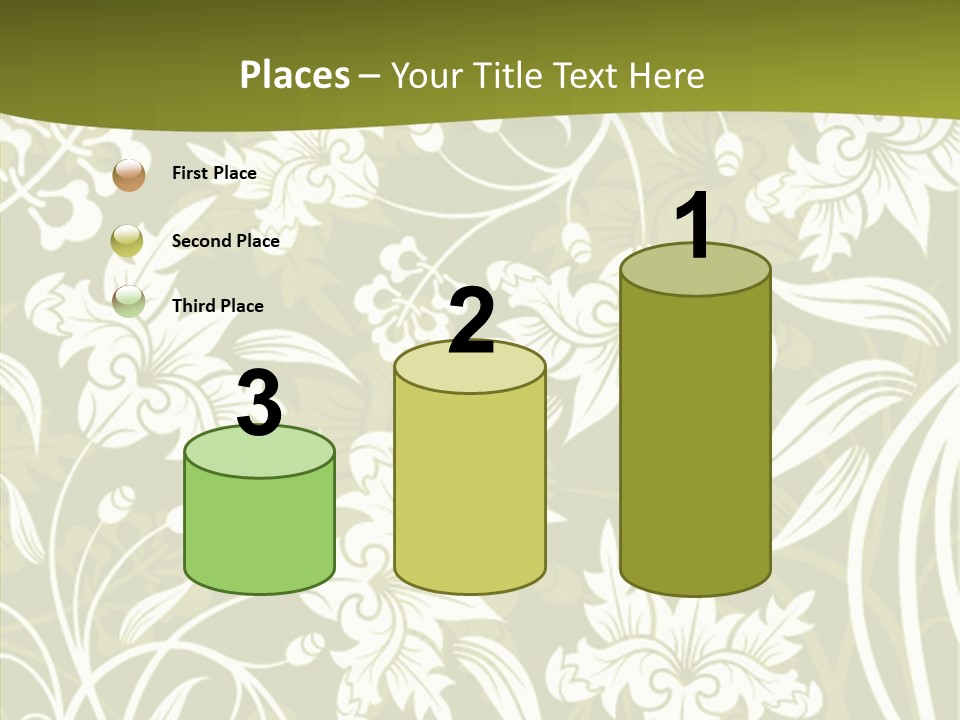 Bud Pattern Trendy PowerPoint Template