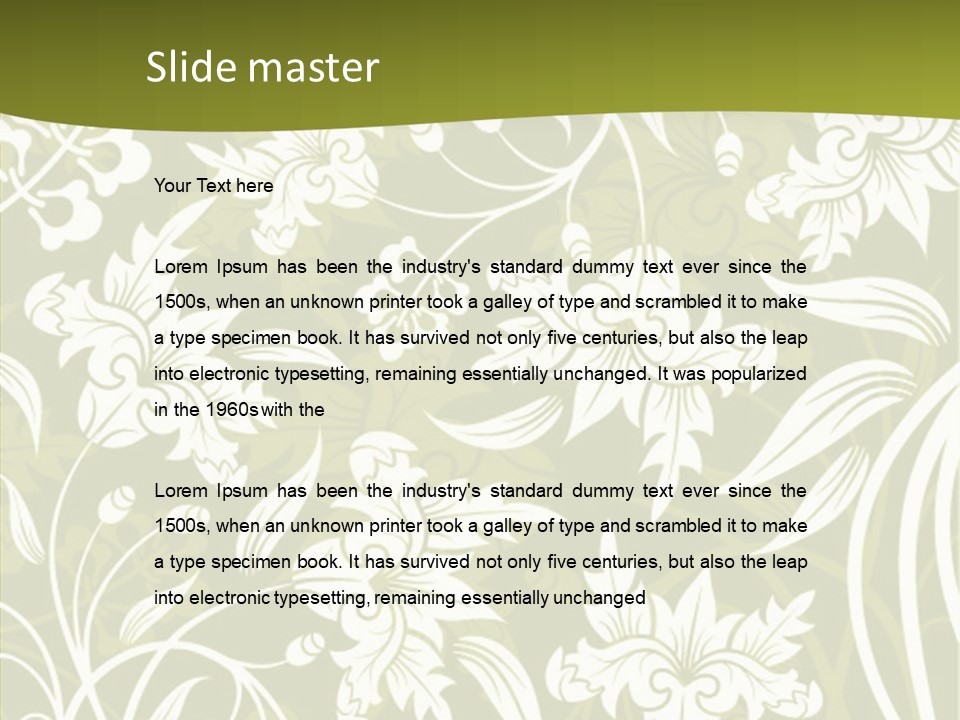 Bud Pattern Trendy PowerPoint Template