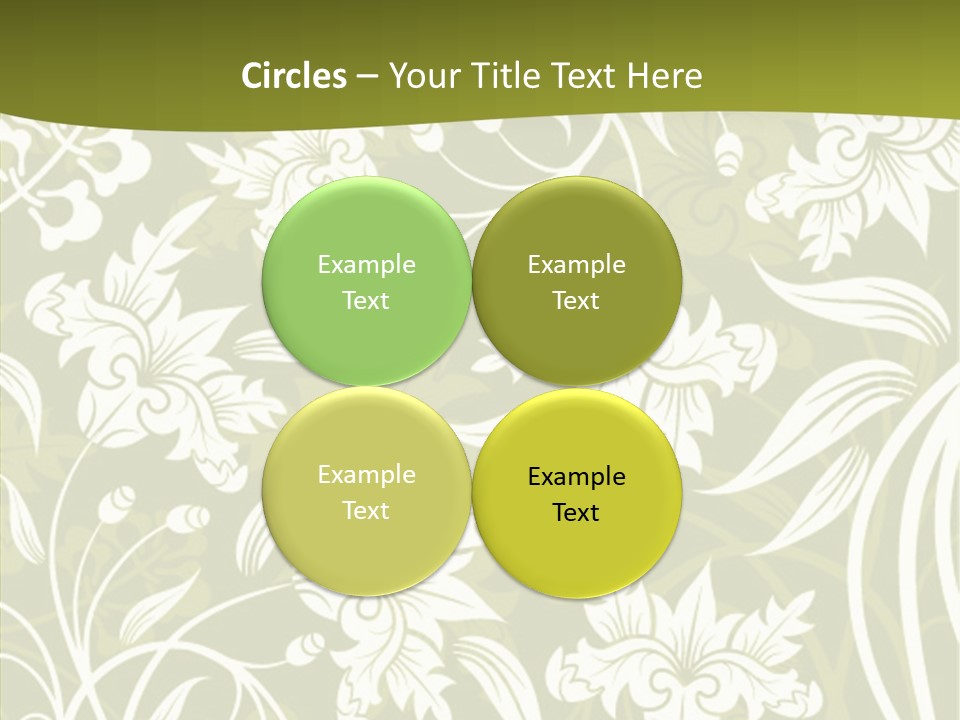 Bud Pattern Trendy PowerPoint Template