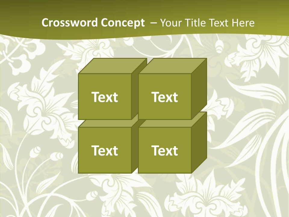 Bud Pattern Trendy PowerPoint Template
