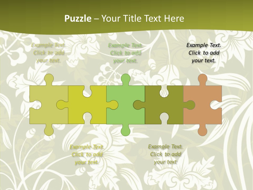 Bud Pattern Trendy PowerPoint Template