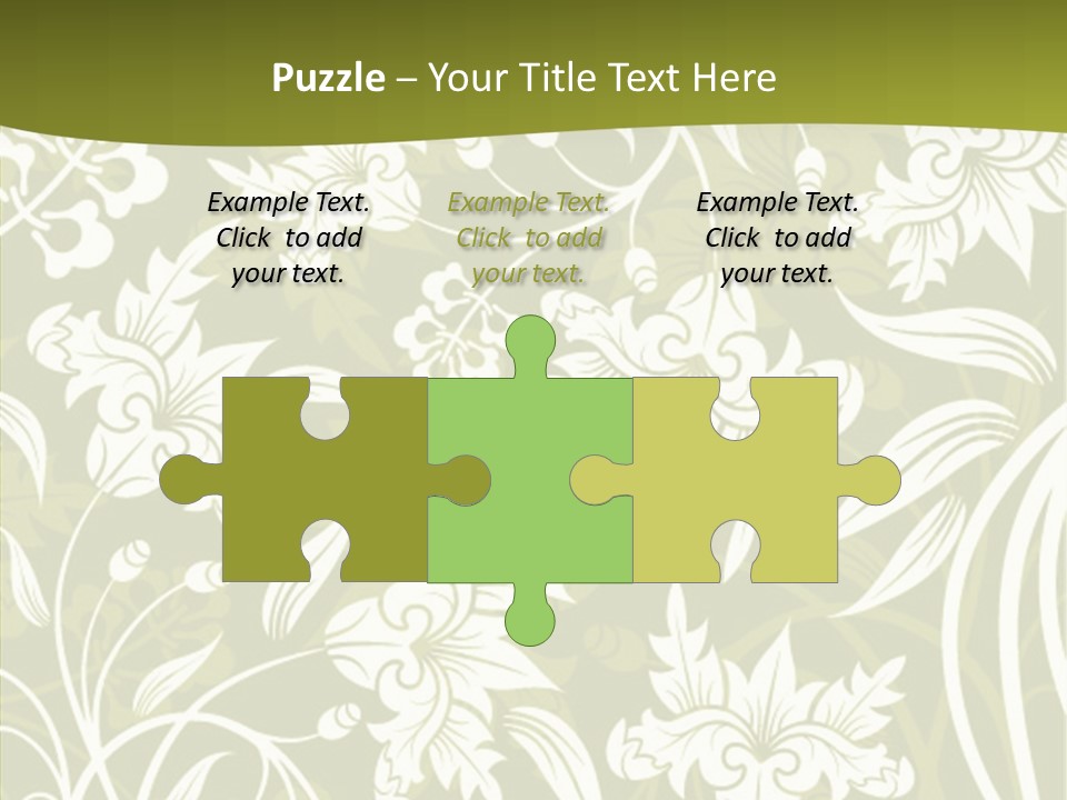 Bud Pattern Trendy PowerPoint Template