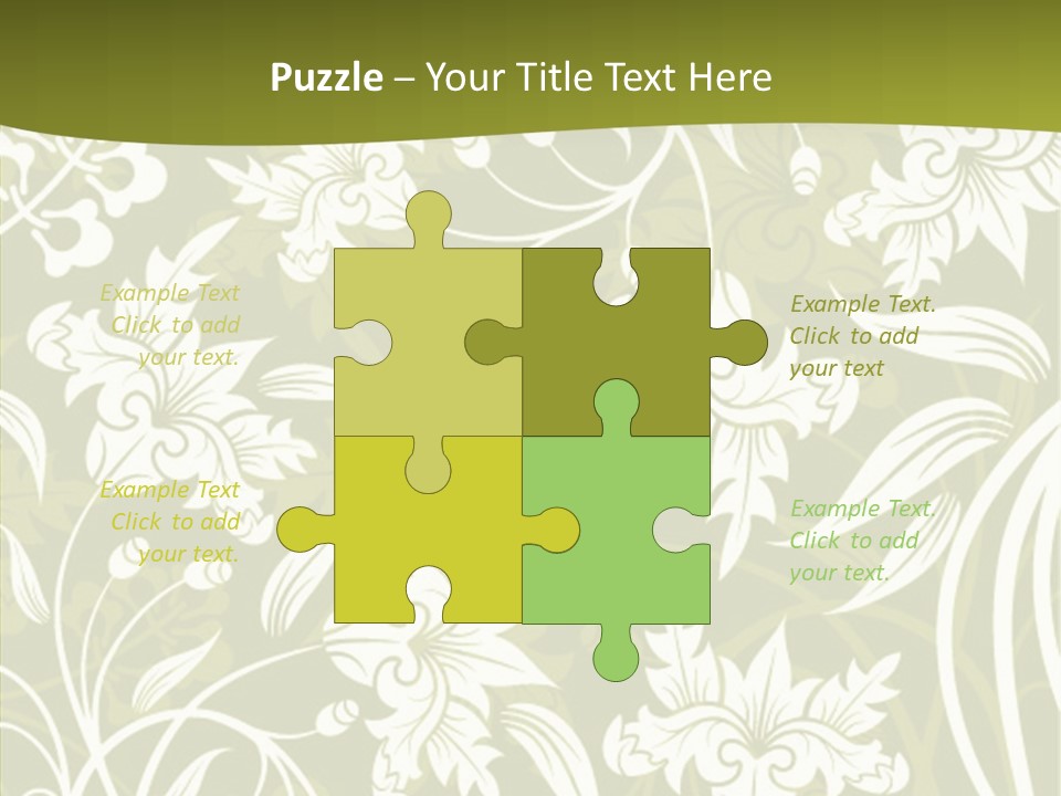 Bud Pattern Trendy PowerPoint Template