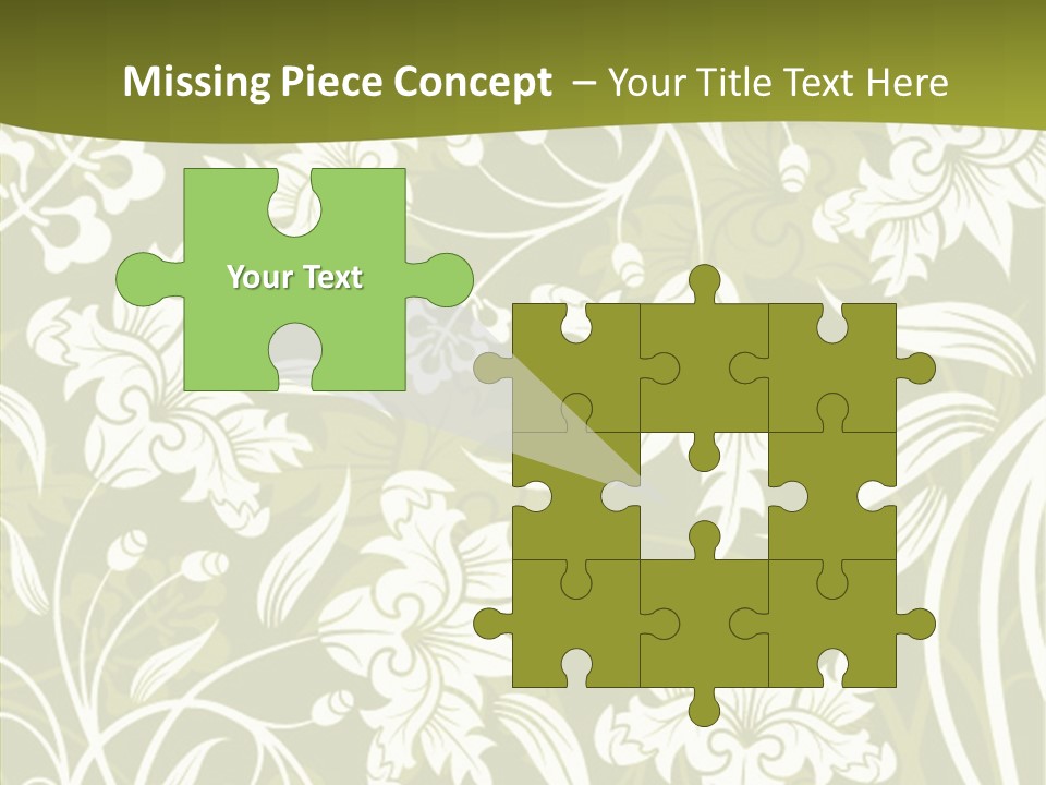 Bud Pattern Trendy PowerPoint Template