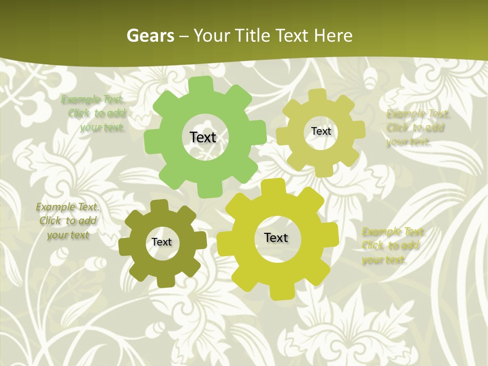 Bud Pattern Trendy PowerPoint Template