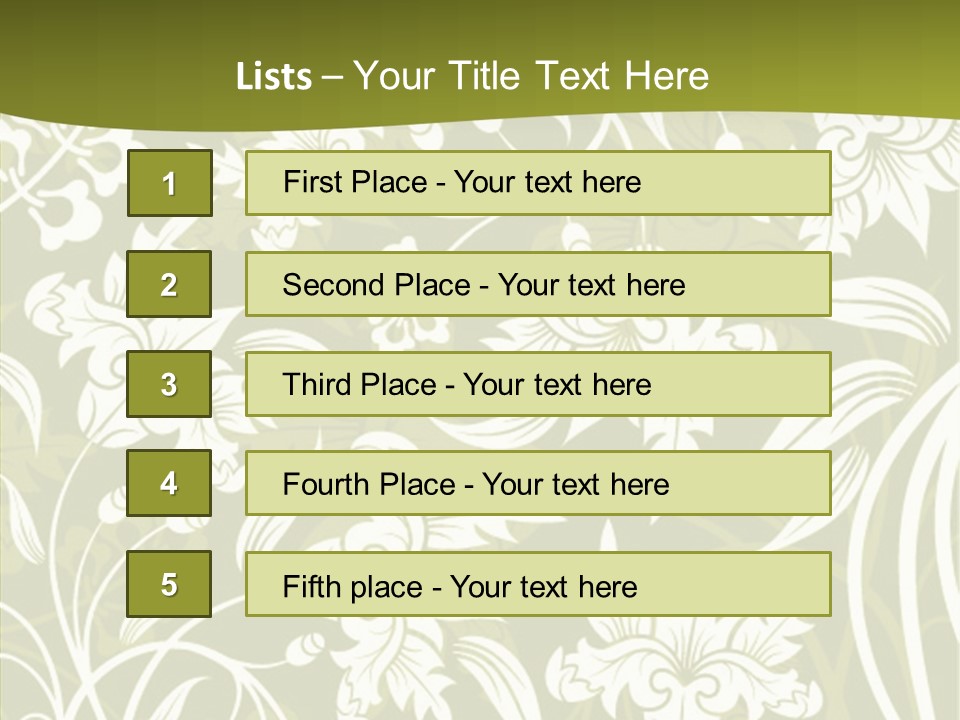 Bud Pattern Trendy PowerPoint Template