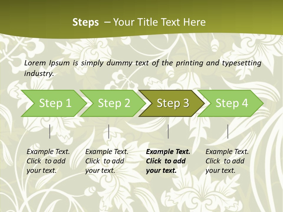 Bud Pattern Trendy PowerPoint Template