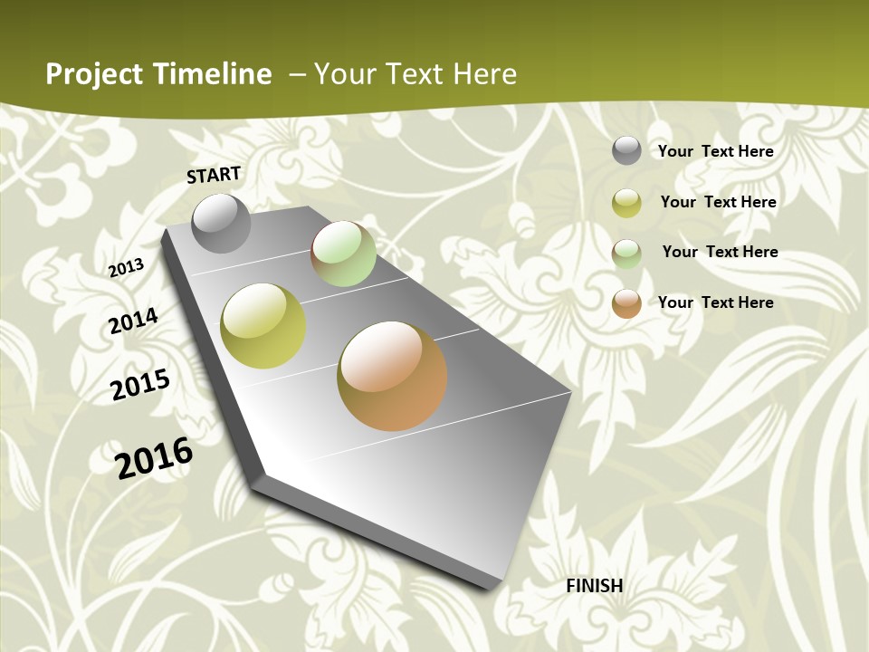 Bud Pattern Trendy PowerPoint Template