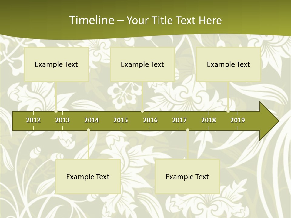 Bud Pattern Trendy PowerPoint Template