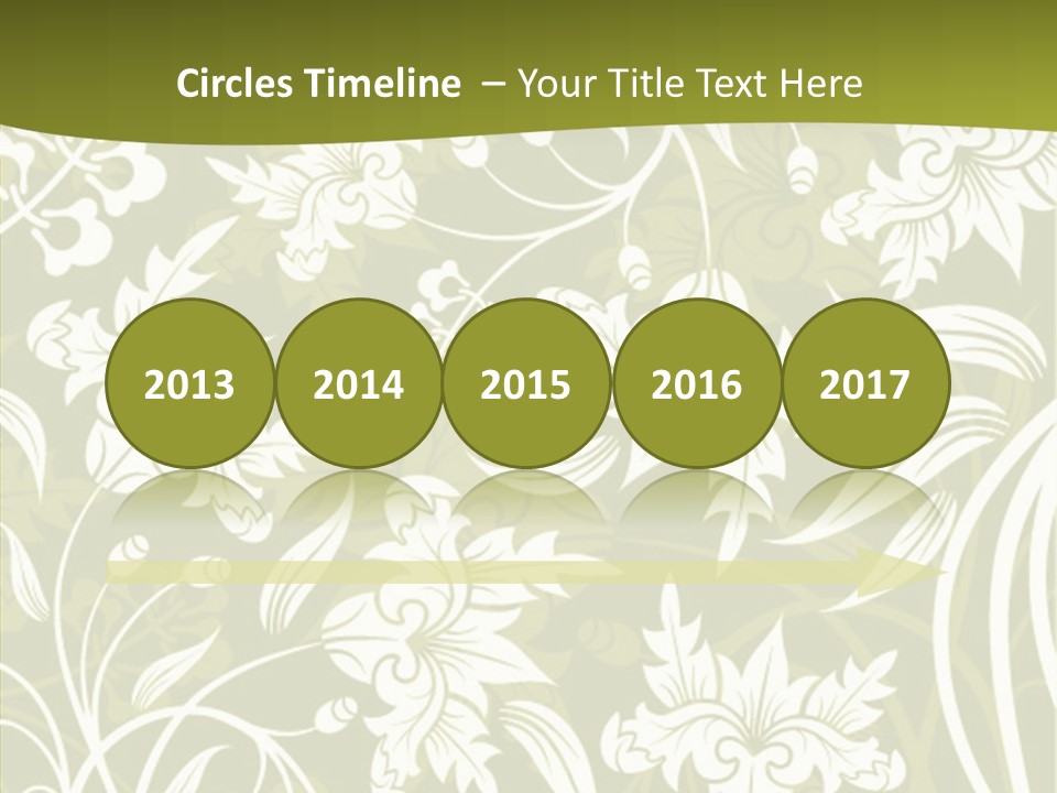 Bud Pattern Trendy PowerPoint Template