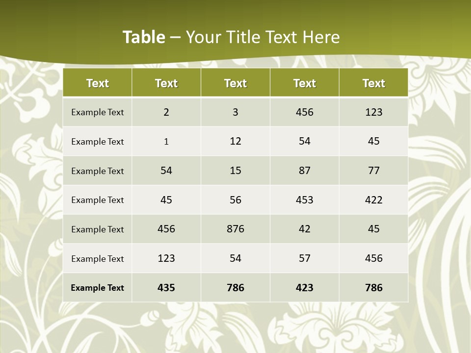 Bud Pattern Trendy PowerPoint Template