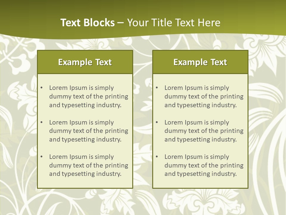 Bud Pattern Trendy PowerPoint Template