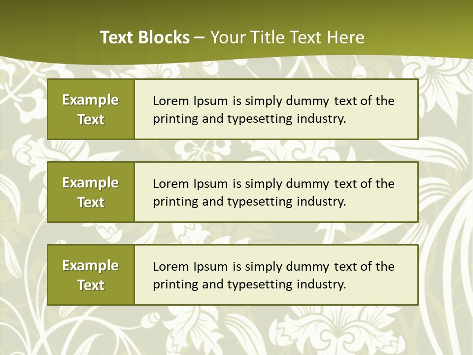 Bud Pattern Trendy PowerPoint Template
