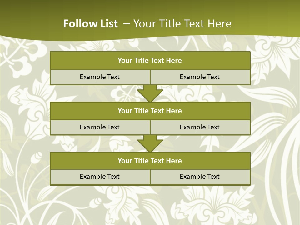 Bud Pattern Trendy PowerPoint Template