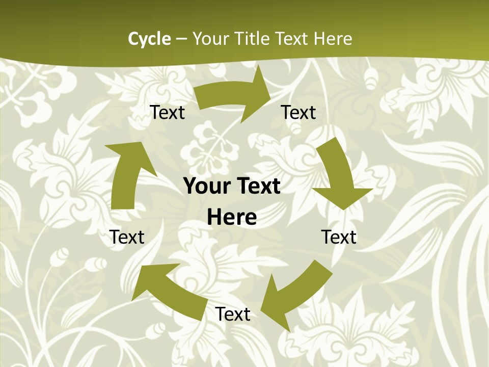 Bud Pattern Trendy PowerPoint Template