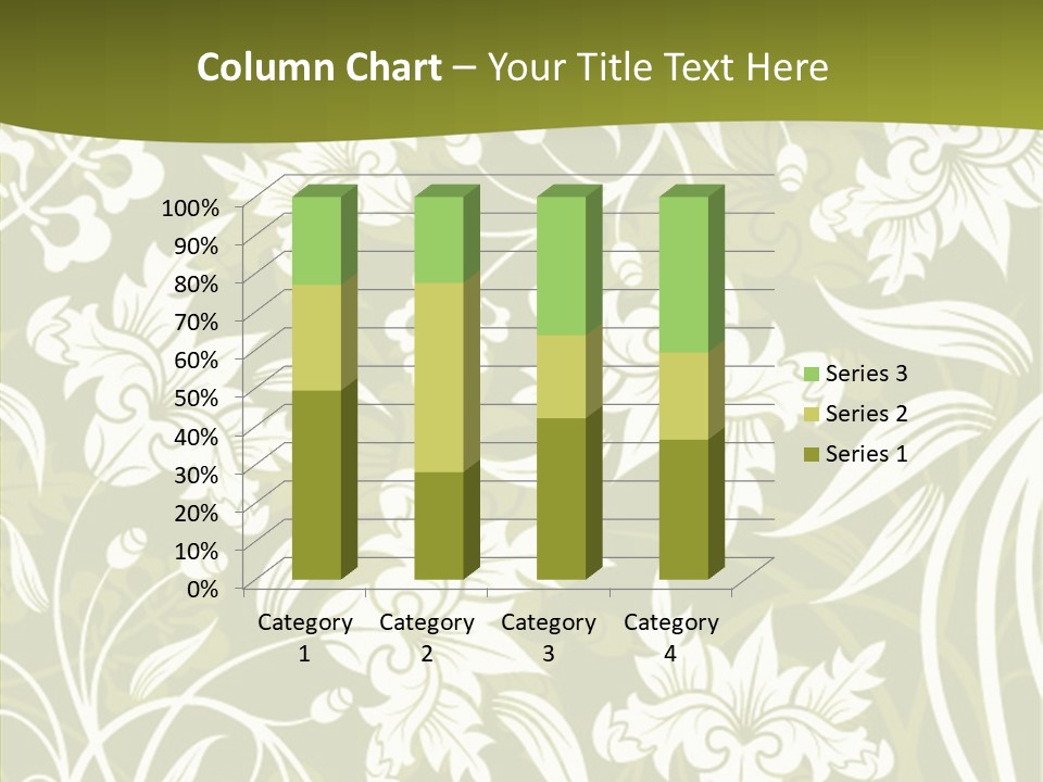 Bud Pattern Trendy PowerPoint Template