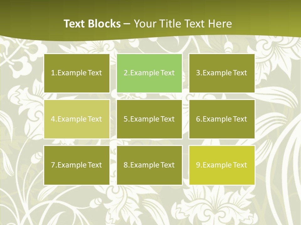 Bud Pattern Trendy PowerPoint Template