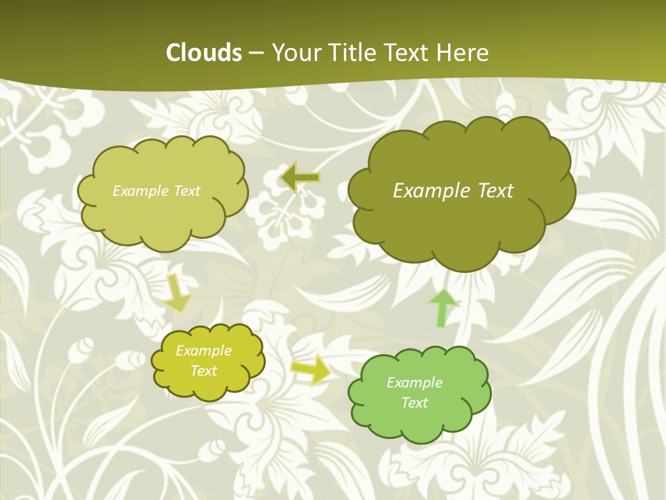 Bud Pattern Trendy PowerPoint Template