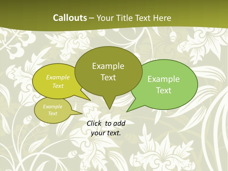 Bud Pattern Trendy PowerPoint Template