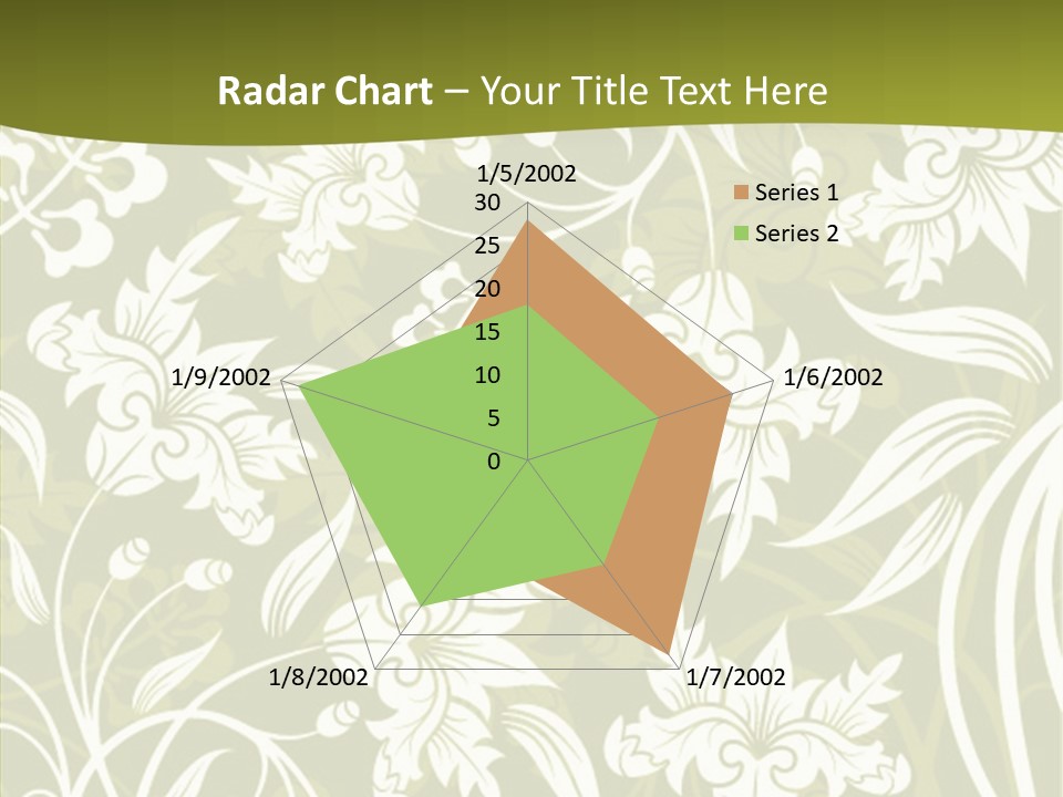 Bud Pattern Trendy PowerPoint Template