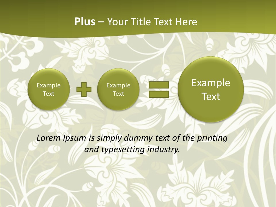 Bud Pattern Trendy PowerPoint Template