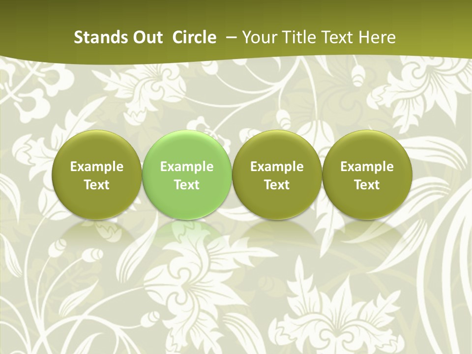 Bud Pattern Trendy PowerPoint Template