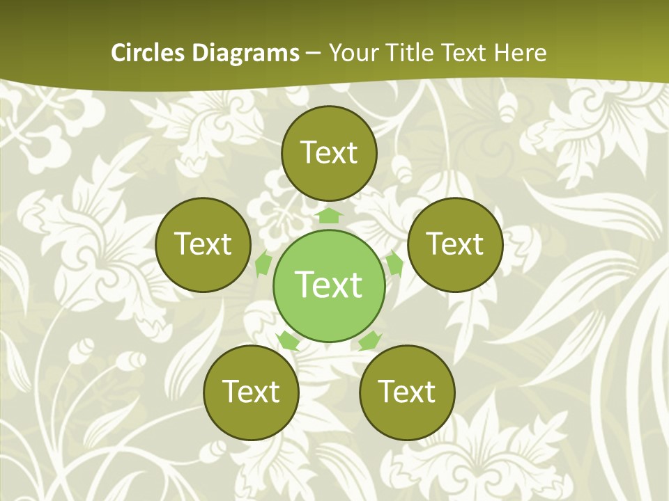 Bud Pattern Trendy PowerPoint Template