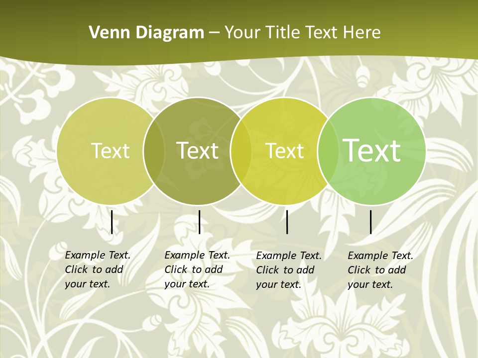 Bud Pattern Trendy PowerPoint Template